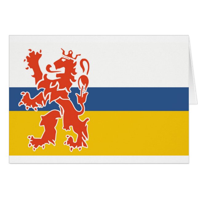 Flagga för nederländska Limburg Hälsningskort (Framsidan Horizontal)