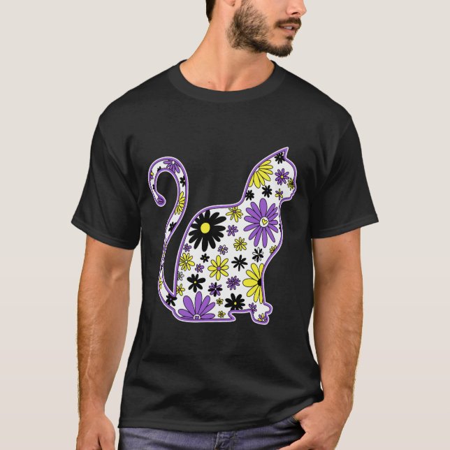 Flagga för nedre doodle-katt (HBT-T+)-Pride (HBT-) T Shirt (Framsida)