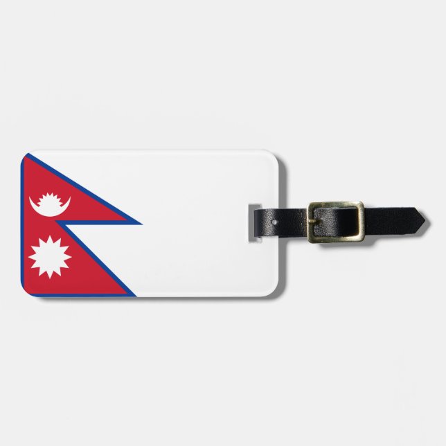 Flagga för Nepal Easy ID Personal Bagagebricka (Horisontell Framsida)