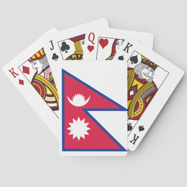 Flagga för Nepal medborgarevärld Casinokort (Baksidan)