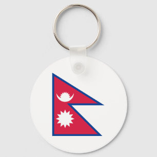 Flagga för Nepal medborgarevärld Nyckelring