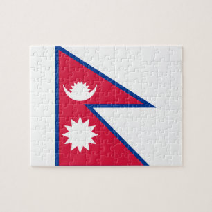 Flagga för Nepal medborgarevärld Pussel