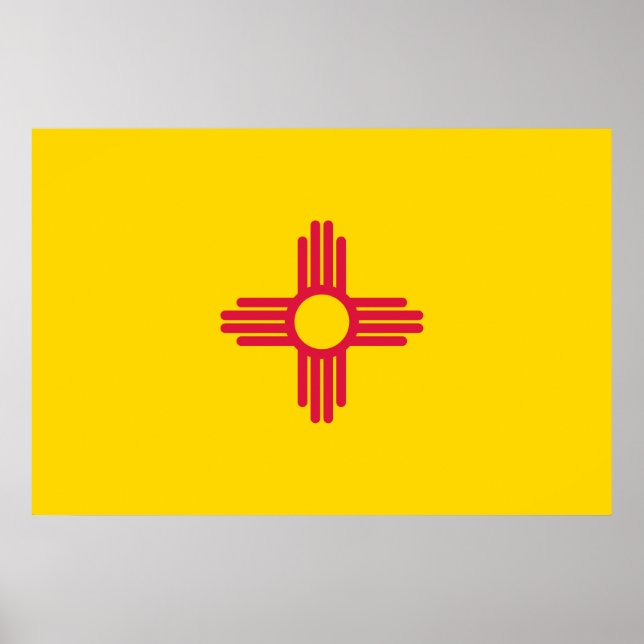 Flagga för New Mexico Poster (Framsidan)