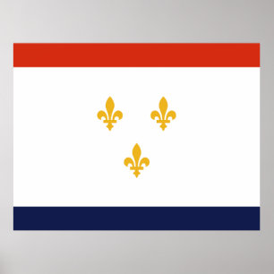 Flagga för New Orleans Poster