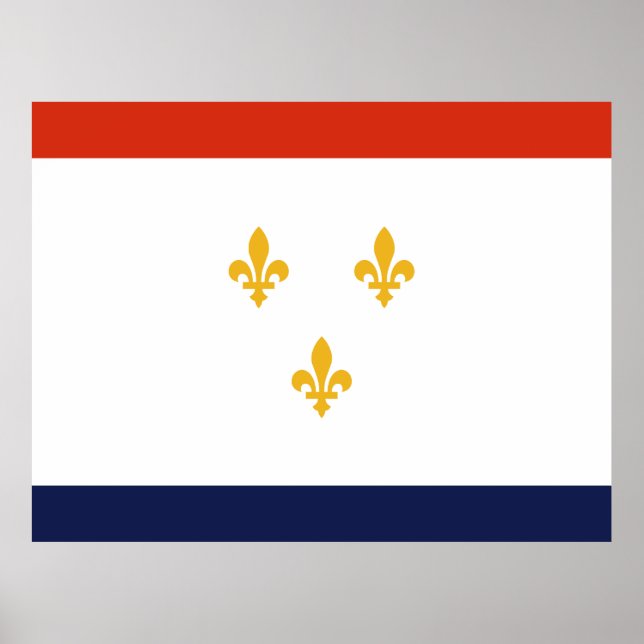 Flagga för New Orleans Poster (Framsidan)