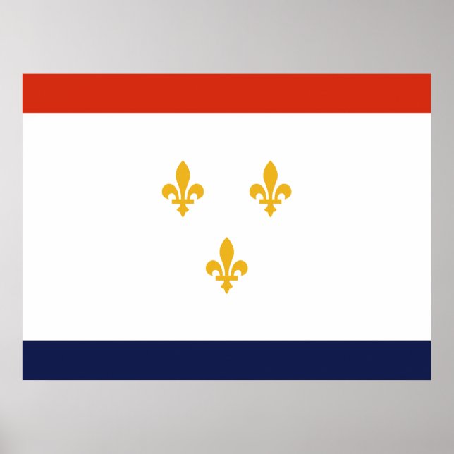 Flagga för New Orleans Poster (Framsidan)