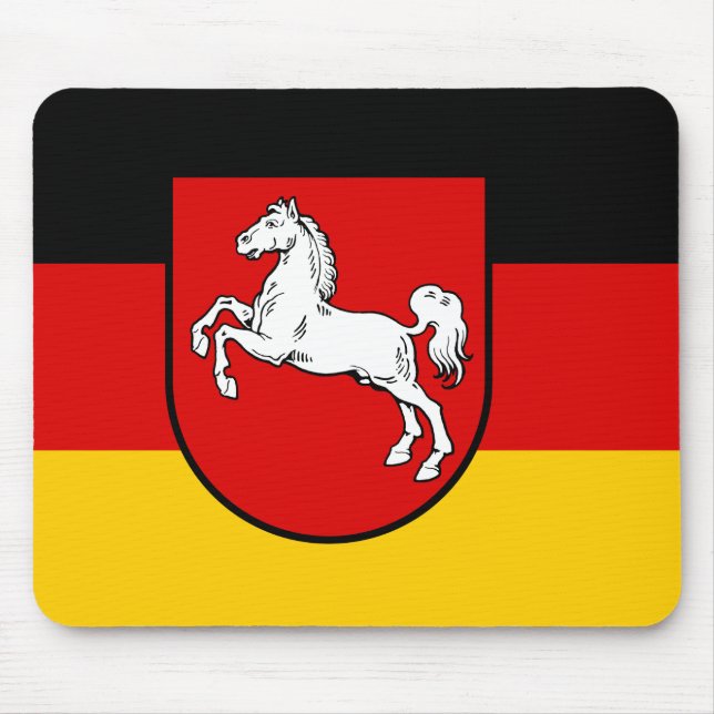 Flagga för Niedersachsens muspad Musmatta (Framsidan)