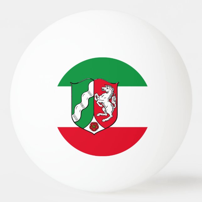 Flagga för nord-rhen westfalen pingisboll (Framsidan)