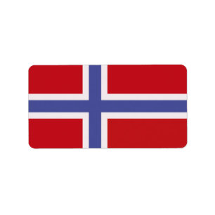 flagga för norge adressetikett