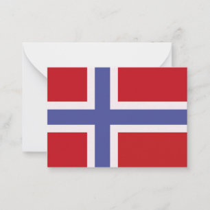 flagga för norge anteckningskort