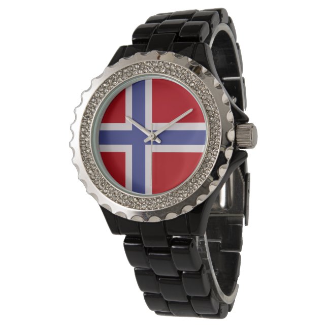 flagga för norge armbandsur (Vinklad)