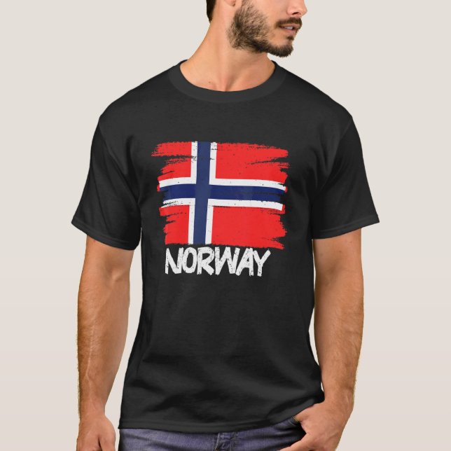 Flagga för Norge av coola T Shirt (Framsida)