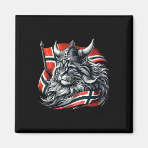 Flagga för Norge av norska kattviking Magnet