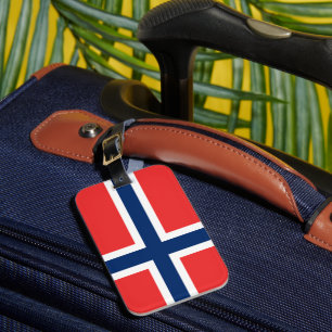 Flagga för norge bagagebricka