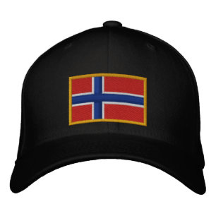 Flagga för norge broderad keps