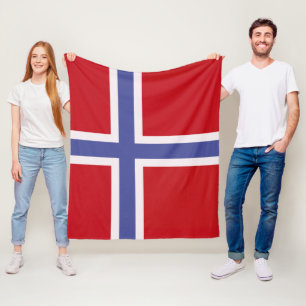 flagga för norge fleecefilt