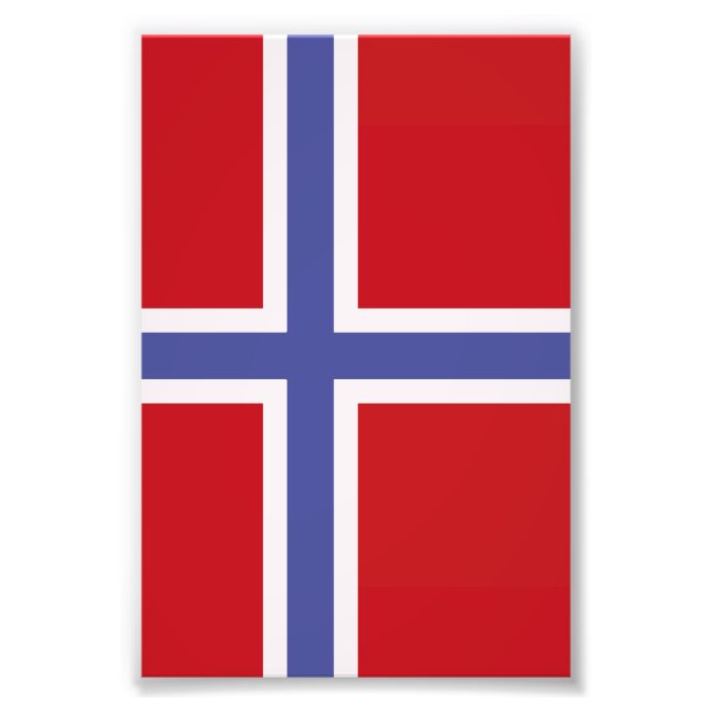 flagga för norge fototryck (Framsidan)