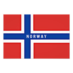 Flagga för norge fototryck
