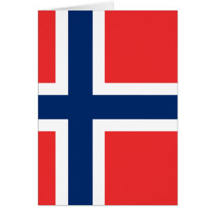 Flagga för norge hälsningskort