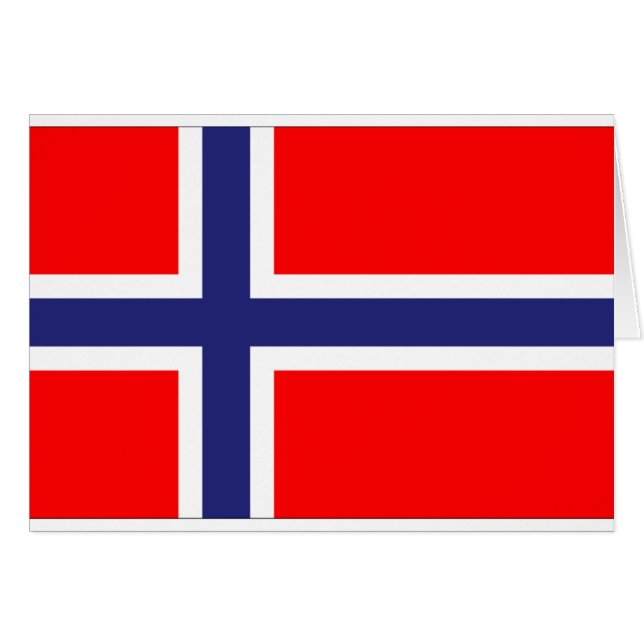 flagga för norge hälsningskort (Framsidan Horizontal)