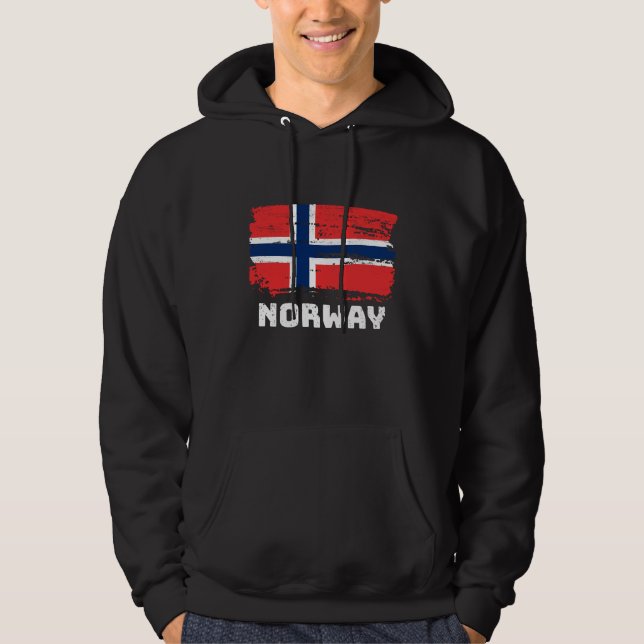Flagga för norge hoodie (Framsida)