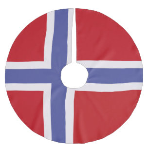 flagga för norge julgransmatta borstad polyester