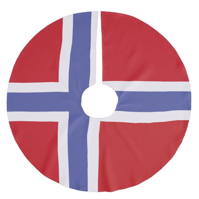 flagga för norge julgransmatta borstad polyester (Framsidan)