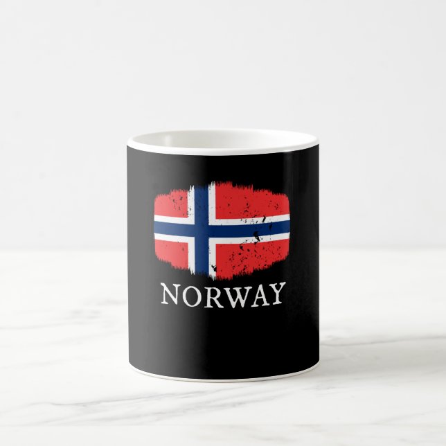 Flagga för norge kaffemugg (Center)
