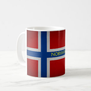 Flagga för norge kaffemugg