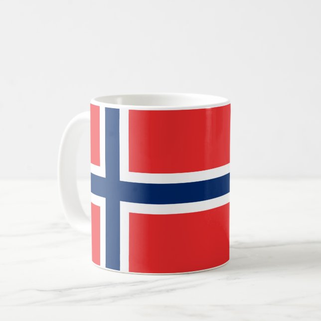 Flagga för norge kaffemugg (Framsida vänster)