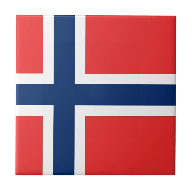 Flagga för norge kakelplatta (Framsidan)