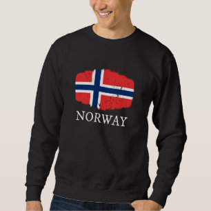 Flagga för norge lång ärmad tröja