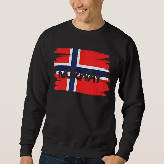Flagga för norge lång ärmad tröja (Framsida)