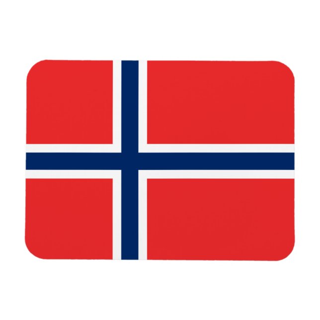 Flagga för norge magnet (Horisontell)