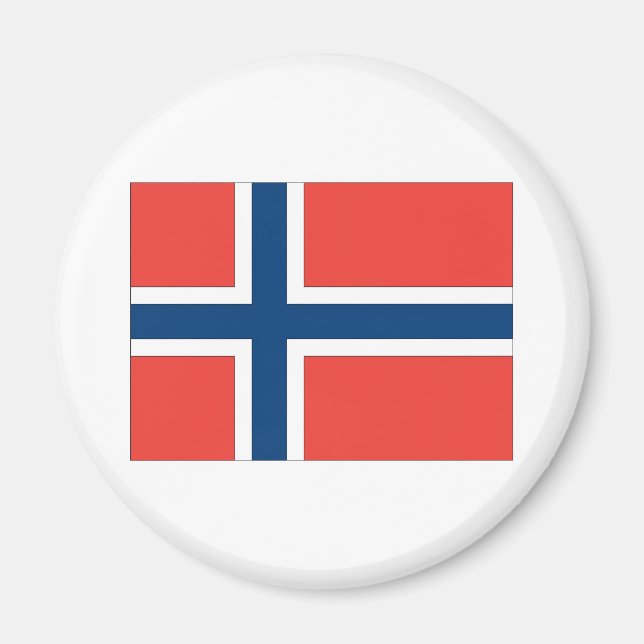 Flagga för norge magnet (Framsidan)