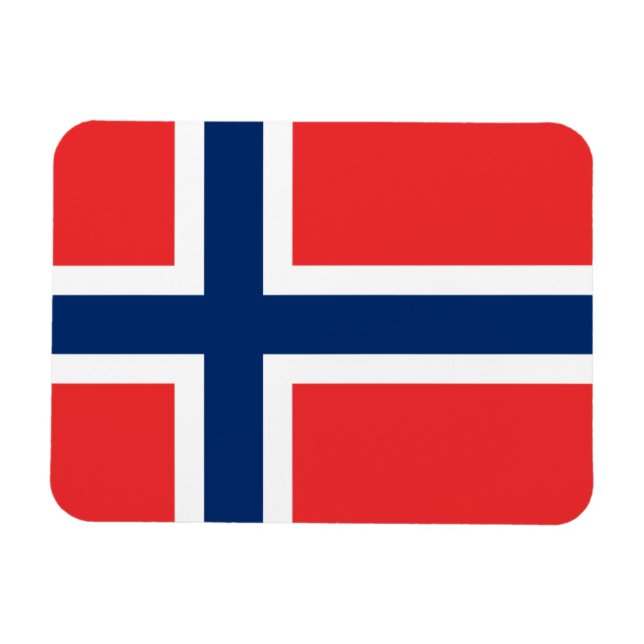 Flagga för norge magnet (Horisontell)
