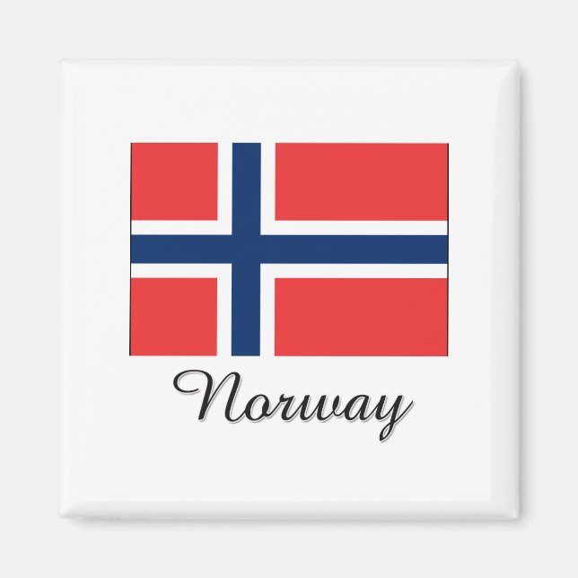 Flagga för norge magnet (Framsidan)