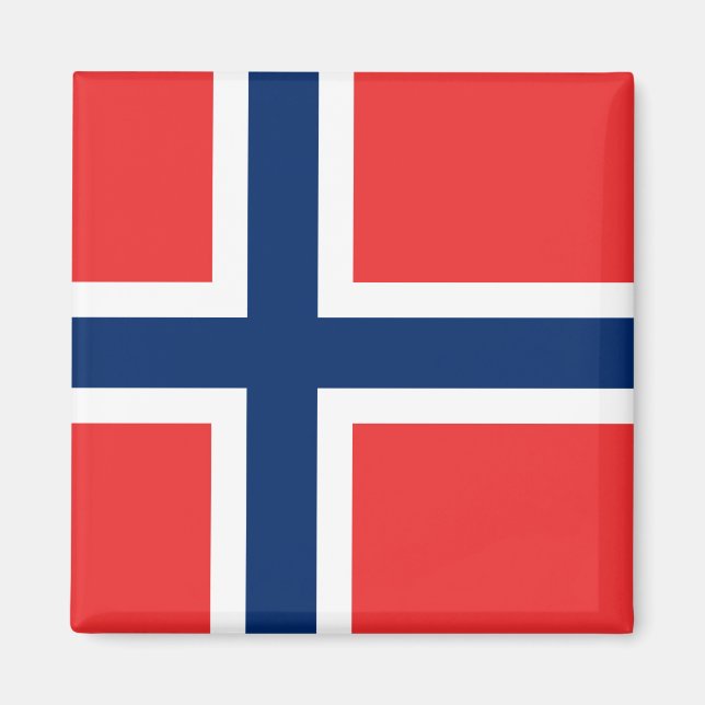 Flagga för norge magnet (Framsidan)