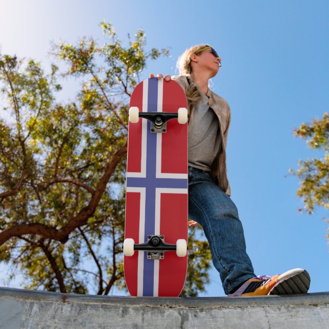 flagga för norge mini skateboard bräda 18,5 cm (Utomhus 1)