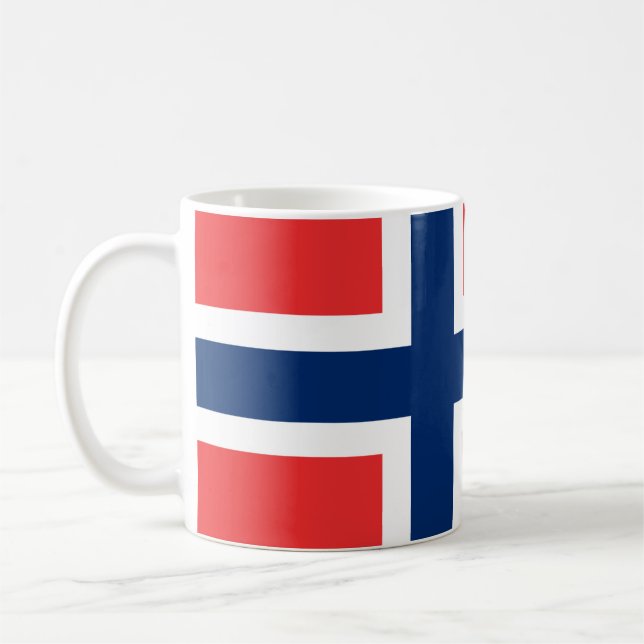 Flagga för norge (norrman) kaffemugg (Vänster)