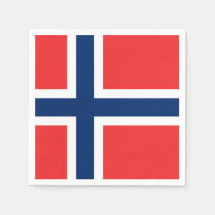 Flagga för norge pappersservett