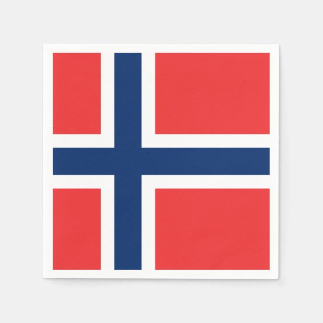 Flagga för norge pappersservett (Framsidan)