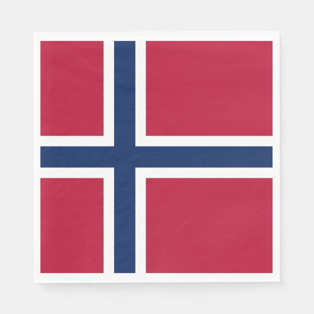 Flagga för norge pappersservett (Framsidan)
