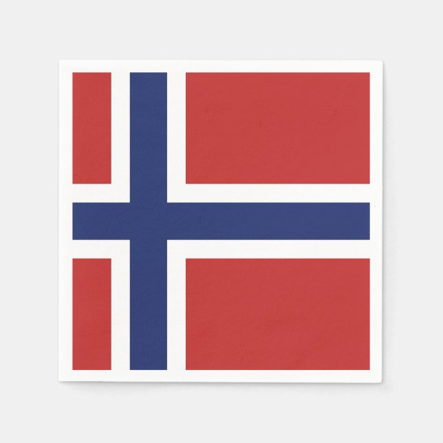 Flagga för norge pappersservett (Framsidan)