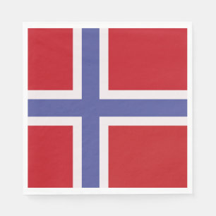 flagga för norge pappersservett