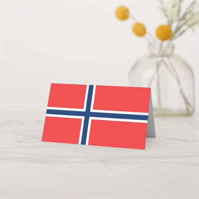 Flagga för norge placeringskort (Framsida)