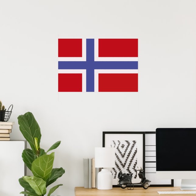 flagga för norge poster (Hemmakontoret)