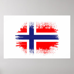 flagga för norge poster