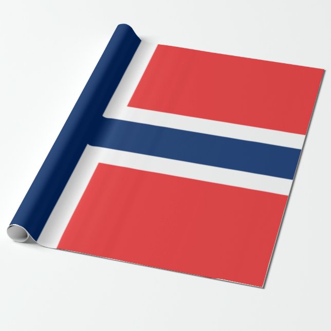 Flagga för norge presentpapper (Utrullad)