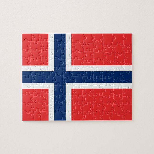 Flagga för norge pussel (Horisontell)